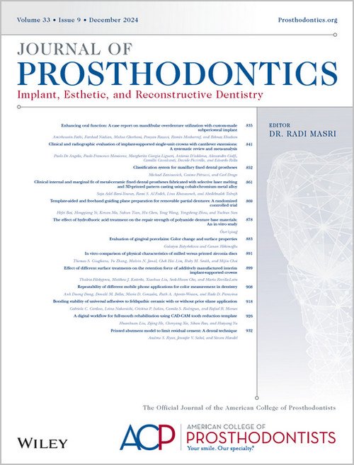 Journal of Prosthodontics, Full Archive (2008 – 2024)